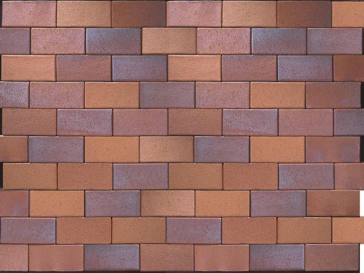 Herbstlaub-geflammt (Хербстлауб-гефламмт) 200x100x40 мм, ABC Клинкерная тротуарная плитка - брусчатка