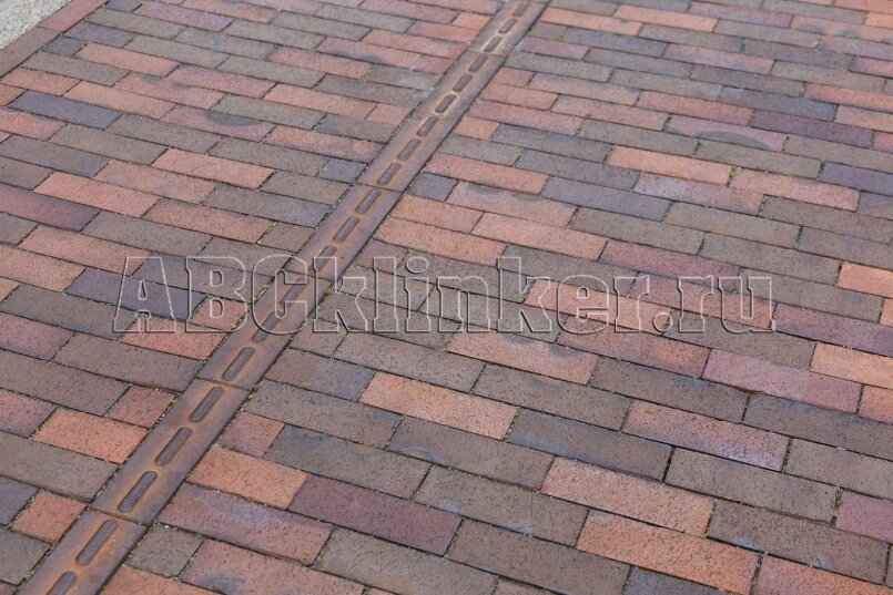 Gotland blau-braun Schmolz 200x100x52 мм, ABC Клинкерная тротуарная плитка ригельная - брусчатка