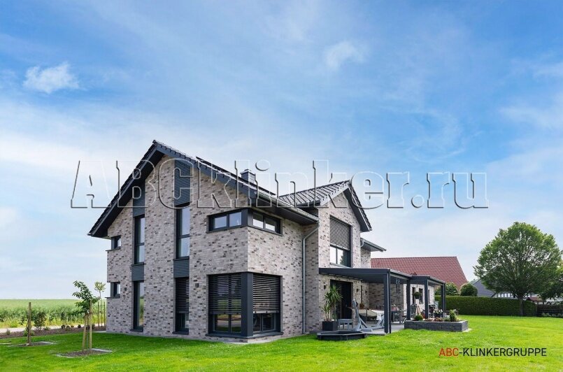 334705 Aquaterra Cavograu Kohle NF 240x115x71 мм, ABC клинкерный кирпич ручной формовки