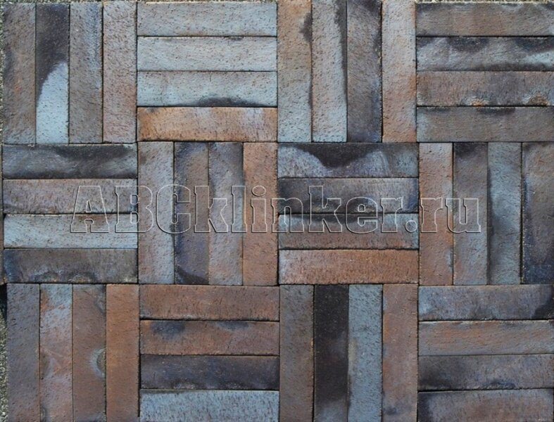 Gotland blau-braun Schmolz 200x100x52 мм, ABC Клинкерная тротуарная плитка ригельная - брусчатка