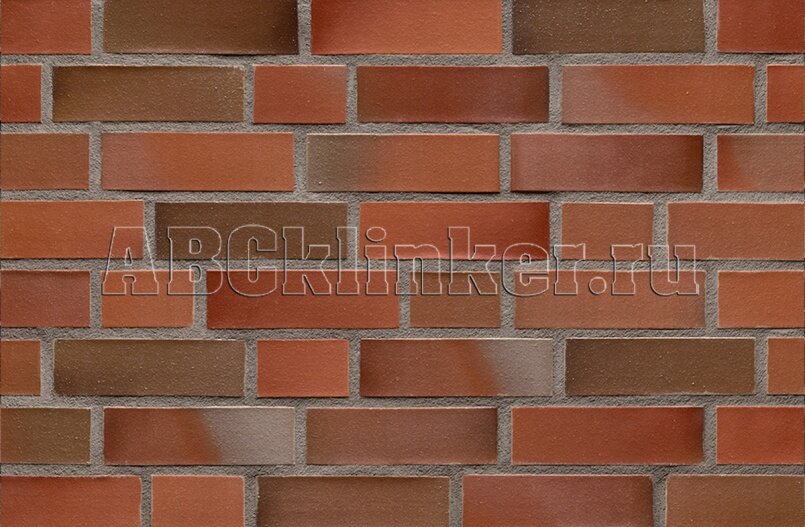 204754 Bremen rot eisen bunt glatt 4754 NF 240x115x71 мм, ABC кирпич клинкерный облицовочный