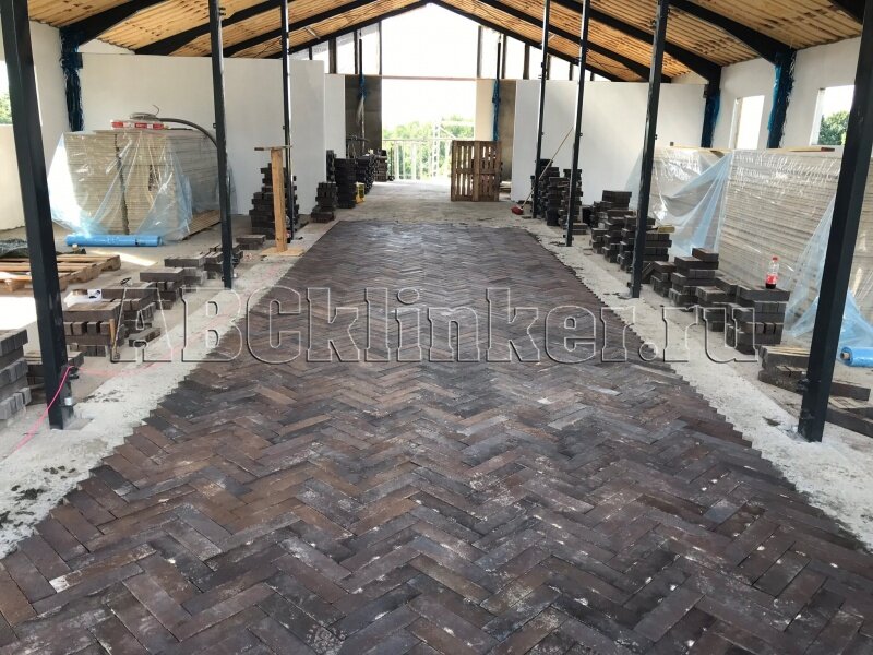Gotland blau-braun Schmolz 200x100x52 мм, ABC Клинкерная тротуарная плитка ригельная - брусчатка