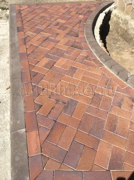 Herbstlaub-geflammt 200x100x40 мм, ABC Клинкерная тротуарная плитка - брусчатка (Хербстлауб-гефламмт)