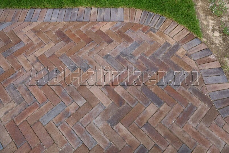 Gotland blau-braun Schmolz 200x100x52 мм, ABC Клинкерная тротуарная плитка ригельная - брусчатка